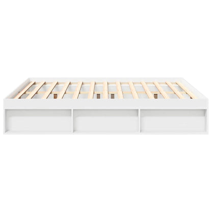 Bed Frame without Mattress White 200x200 cm
