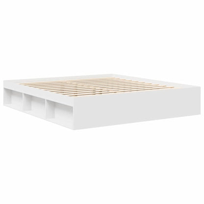 Bed Frame without Mattress White 200x200 cm