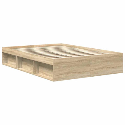 Bed Frame without Mattress Sonoma Oak 120x190 cm Small Double Small Double