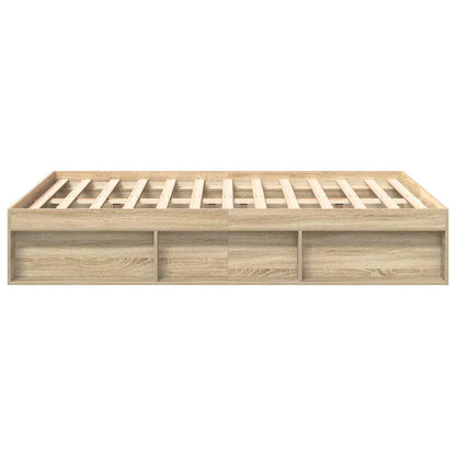 Bed Frame without Mattress Sonoma Oak 120x190 cm Small Double Small Double