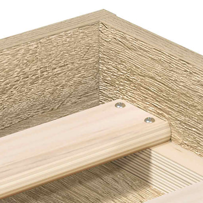 Bed Frame without Mattress Sonoma Oak 120x190 cm Small Double Small Double