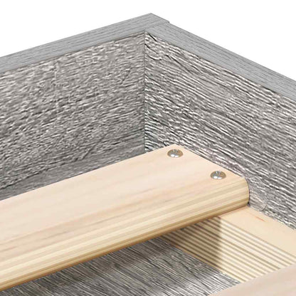 Bed Frame without Mattress Grey Sonoma 140x190 cm