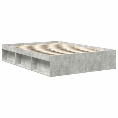 Bed Frame without Mattress Concrete Grey 135x190 cm Double Double