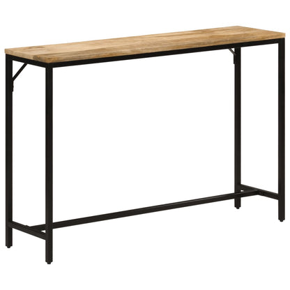 Console Table 110x30x75 cm Solid Rough Mango Wood and Iron