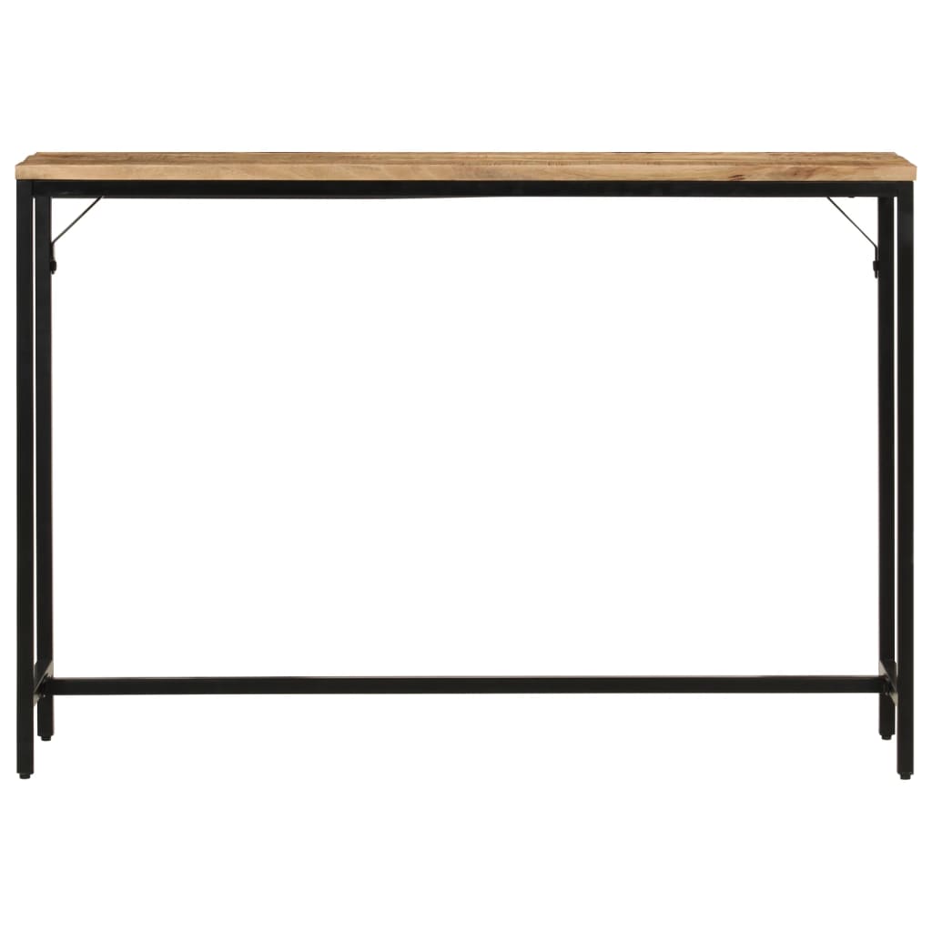 Console Table 110x30x75 cm Solid Rough Mango Wood and Iron
