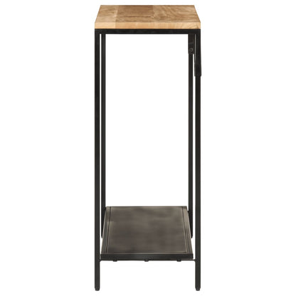 Console Table 90x30x75 cm Solid Rough Mango Wood and Iron
