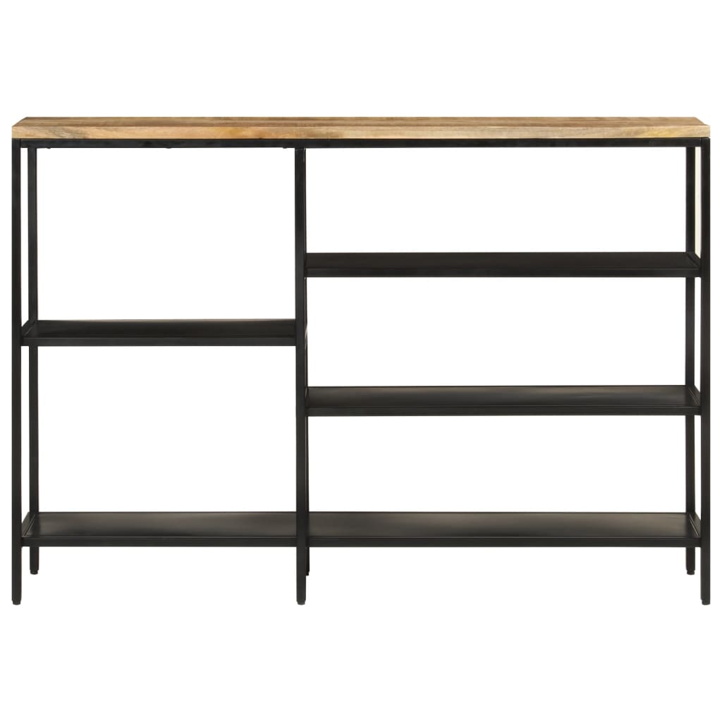 Console Table 110x30x75 cm Solid Rough Mango Wood and Iron