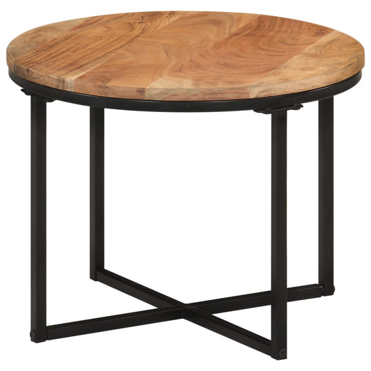 Coffee Table 45x45x35 cm Solid Wood Acacia and Iron