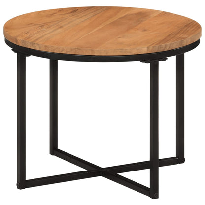 Coffee Table 45x45x35 cm Solid Wood Acacia and Iron