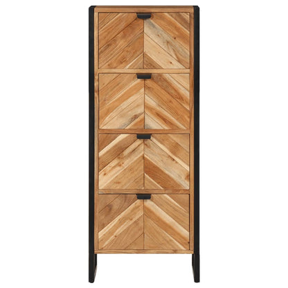 Bathroom Cabinet 40x30x100 cm Solid Wood Acacia and Iron