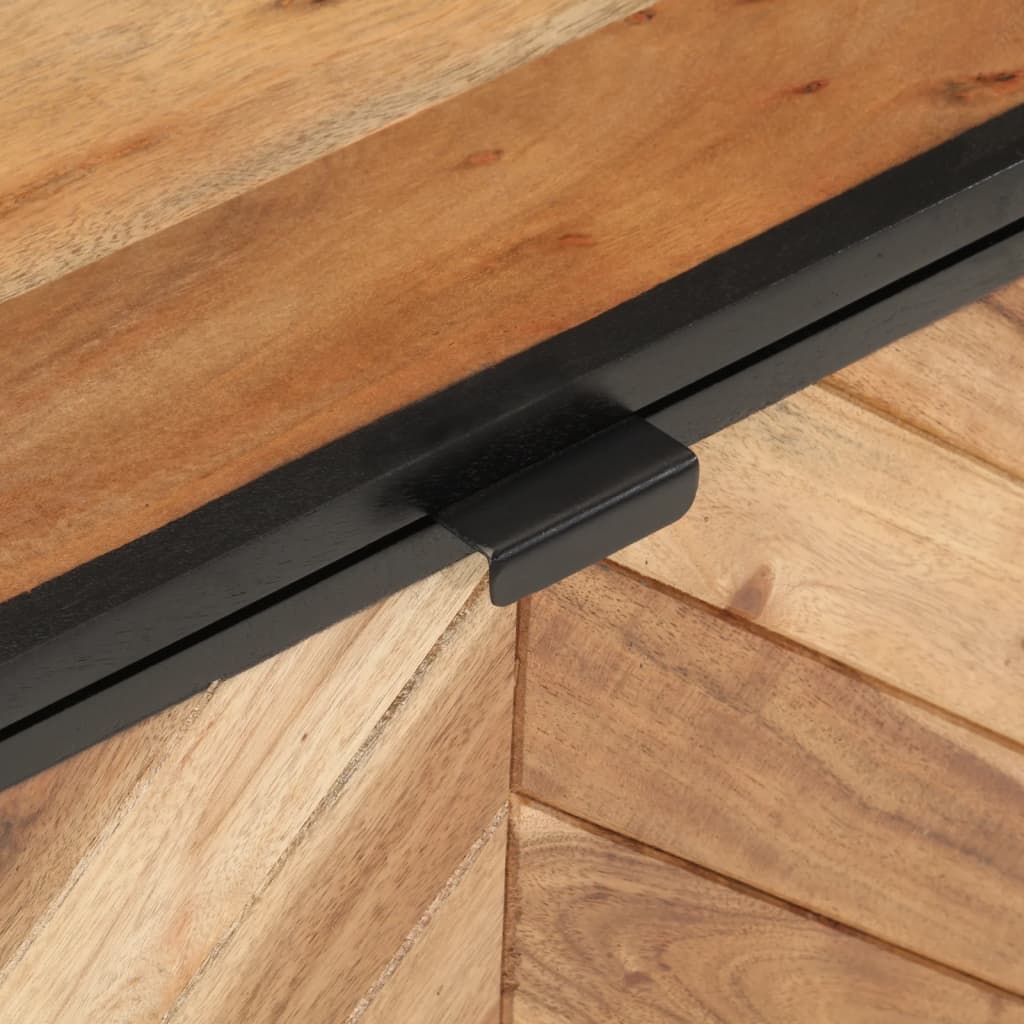 Storage Box 60x30x30 cm Solid Wood Acacia and Iron