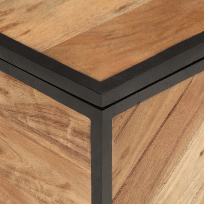 Storage Box 60x30x30 cm Solid Wood Acacia and Iron