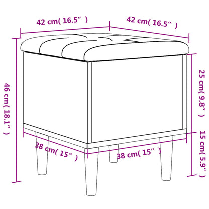 Storage Bench White 42x42x46 cm Engineered Wood