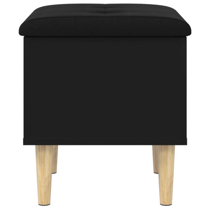 Storage Bench Black 42x42x46 cm Engineered Wood