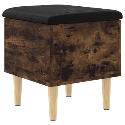 Storage Bench Smoked Oak 42x42x46 cm Engineered Wood