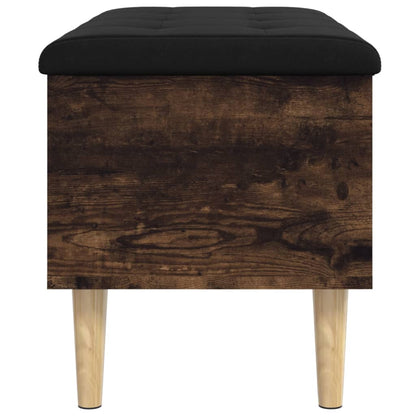 Storage Bench Smoked Oak 82x42x46 cm Engineered Wood