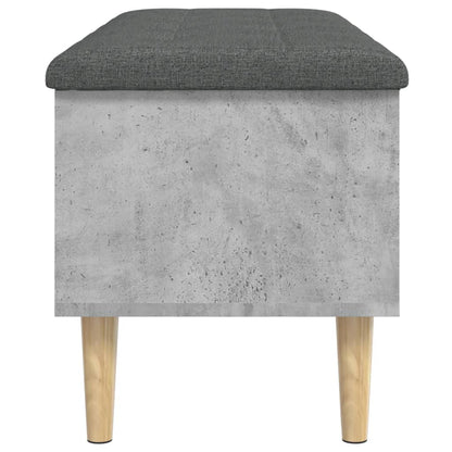 Storage Bench Concrete Grey 102x42x46 cm Engineered Wood