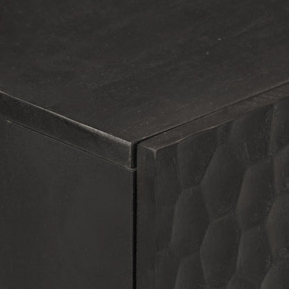 Side Cabinets 3 pcs Black 60x33x75 cm Solid Wood Mango