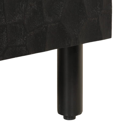 Side Cabinets 3 pcs Black 60x33x75 cm Solid Wood Mango