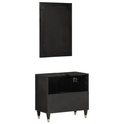 2 Piece Bathroom Furniture Set Solid Wood Mango