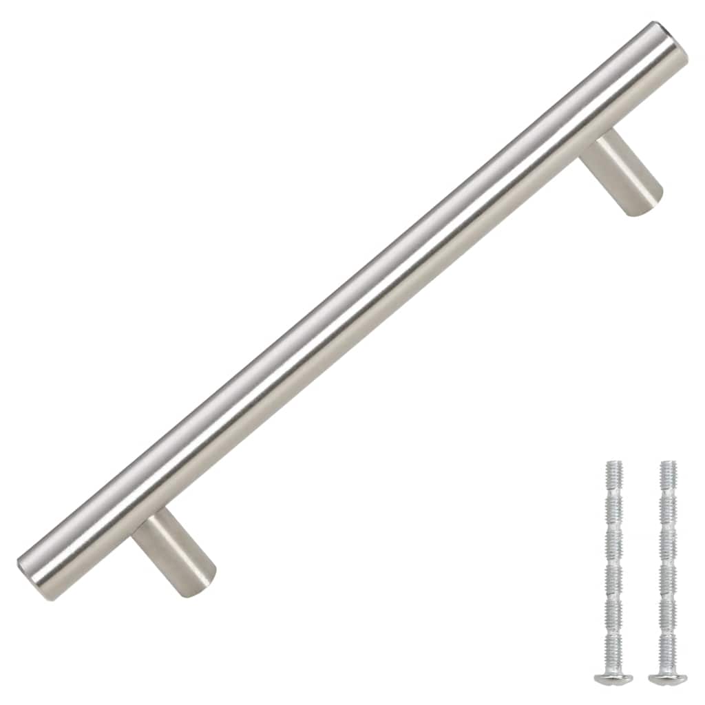 Cabinet Handles 10 pcs Silver 128 mm Stainless Steel