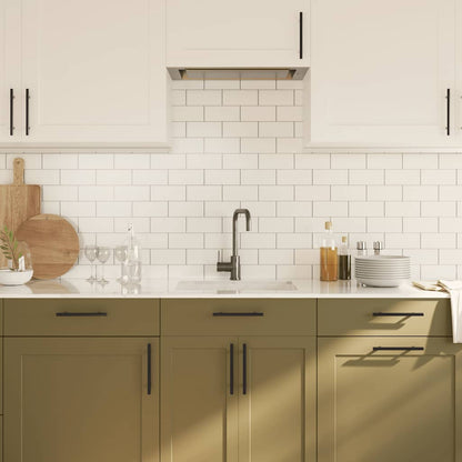 Cabinet Handles 10 pcs Black 128 mm Stainless Steel
