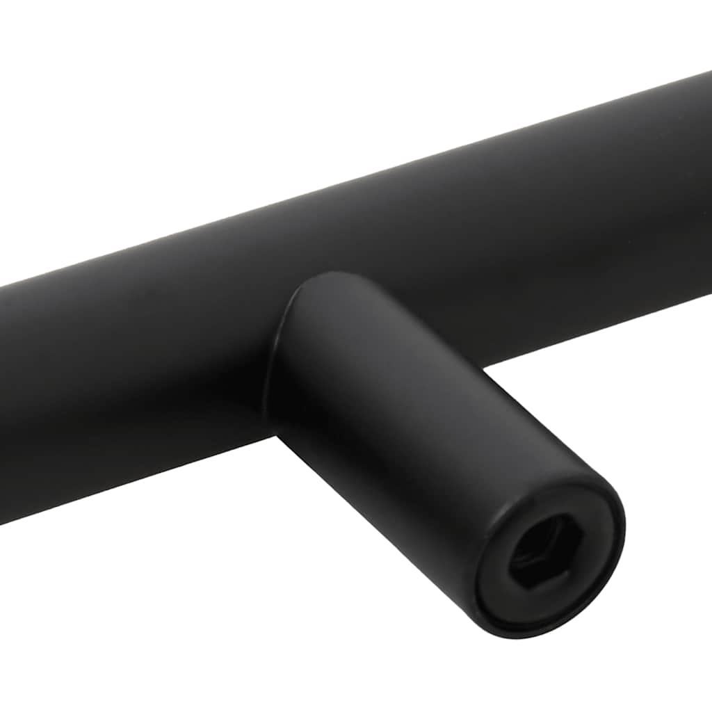 Cabinet Handles 10 pcs Black 128 mm Stainless Steel
