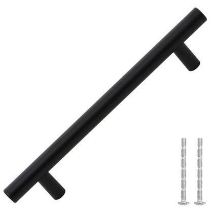 Cabinet Handles 10 pcs Black 160 mm Stainless Steel