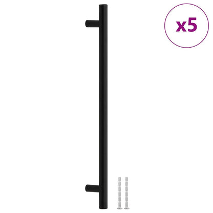 Cabinet Handles 5 pcs Black 224 mm Stainless Steel