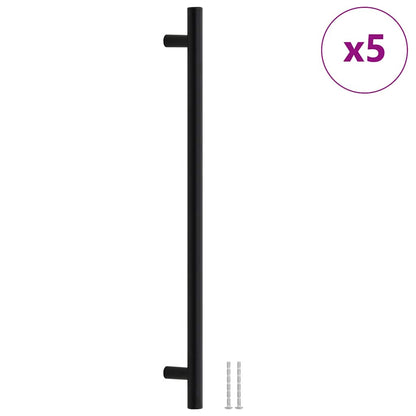 Cabinet Handles 5 pcs Black 320 mm Stainless Steel