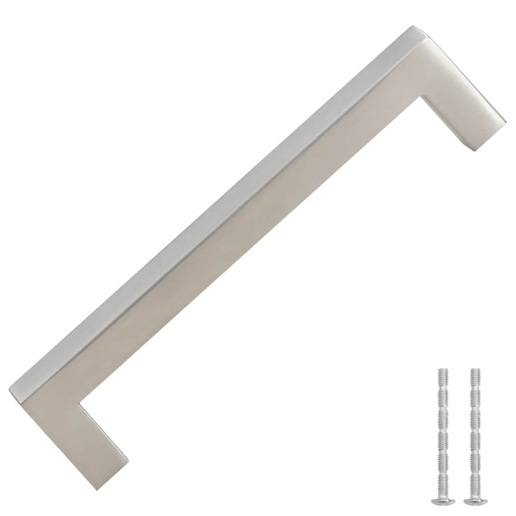 Cabinet Handles 10 pcs Silver 128 mm Stainless Steel