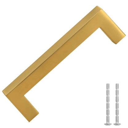 Cabinet Handles 10 pcs Gold 96 mm Stainless Steel