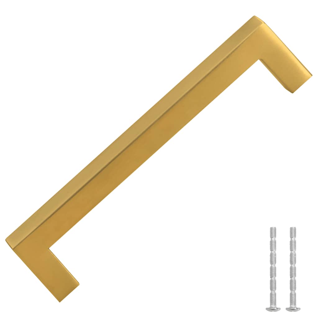Cabinet Handles 10 pcs Gold 128 mm Stainless Steel