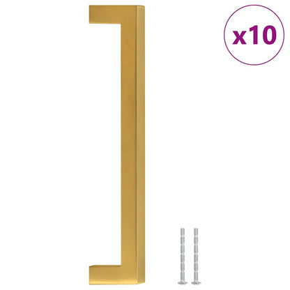 Cabinet Handles 10 pcs Gold 160 mm Stainless Steel