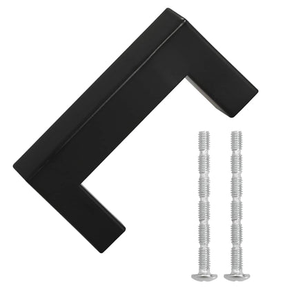 Cabinet Handles 10 pcs Black 64 mm Stainless Steel