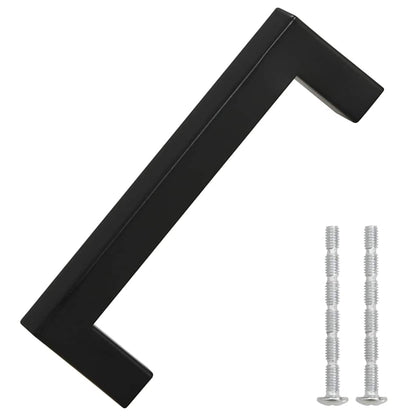 Cabinet Handles 10 pcs Black 96 mm Stainless Steel