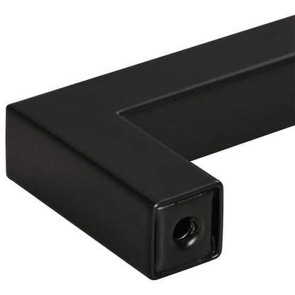 Cabinet Handles 10 pcs Black 96 mm Stainless Steel