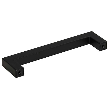 Cabinet Handles 10 pcs Black 128 mm Stainless Steel