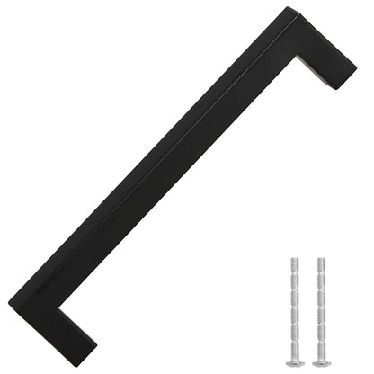 Cabinet Handles 10 pcs Black 160 mm Stainless Steel