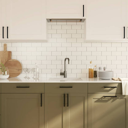 Cabinet Handles 10 pcs Black 160 mm Stainless Steel
