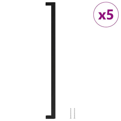 Cabinet Handles 5 pcs Black 480 mm Stainless Steel