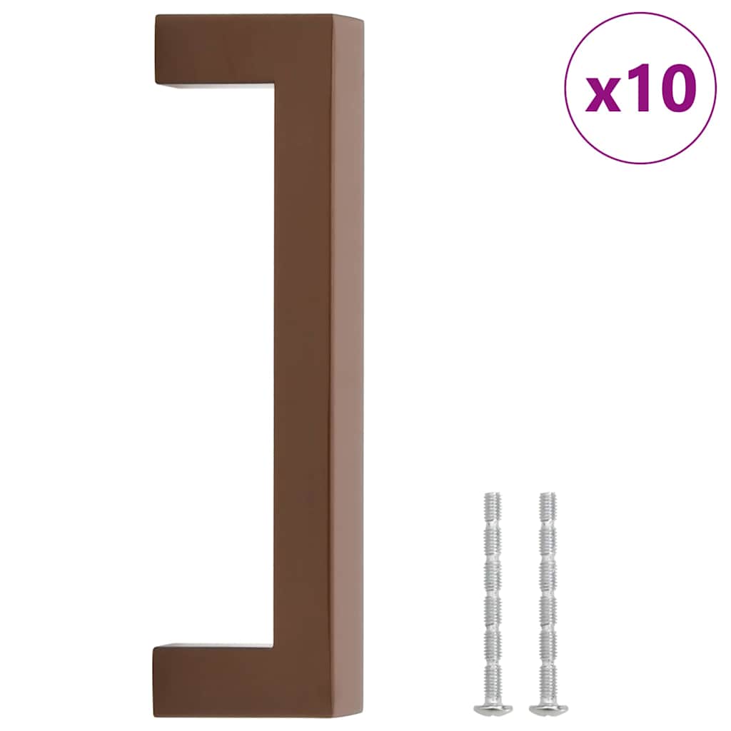 Cabinet Handles 10 pcs Bronze 128 mm Stainless Steel