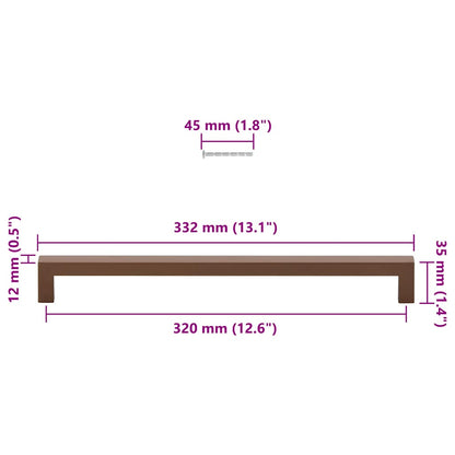 Cabinet Handles 5 pcs Bronze 320 mm Stainless Steel