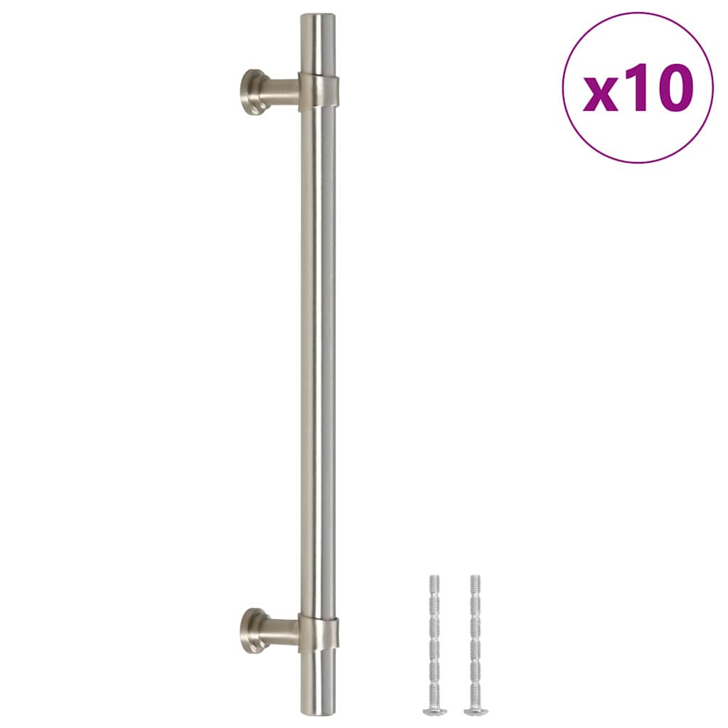 Cabinet Handles 10 pcs Silver 160 mm Stainless Steel