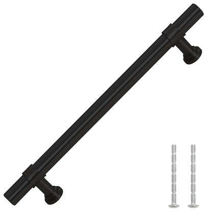 Cabinet Handles 10 pcs Black 128 mm Stainless Steel