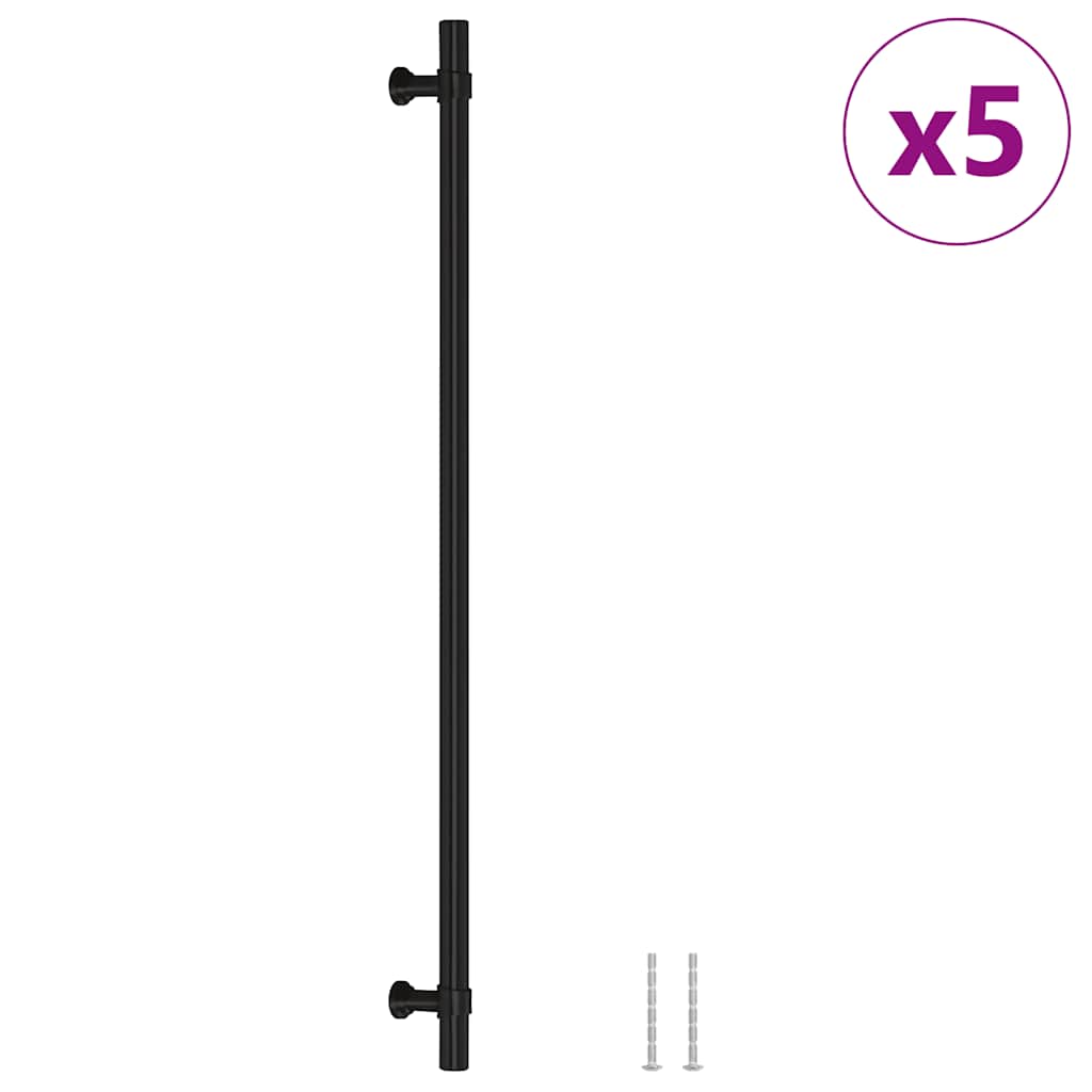Cabinet Handles 5 pcs Black 320 mm Stainless Steel
