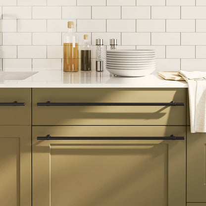 Cabinet Handles 5 pcs Black 480 mm Stainless Steel