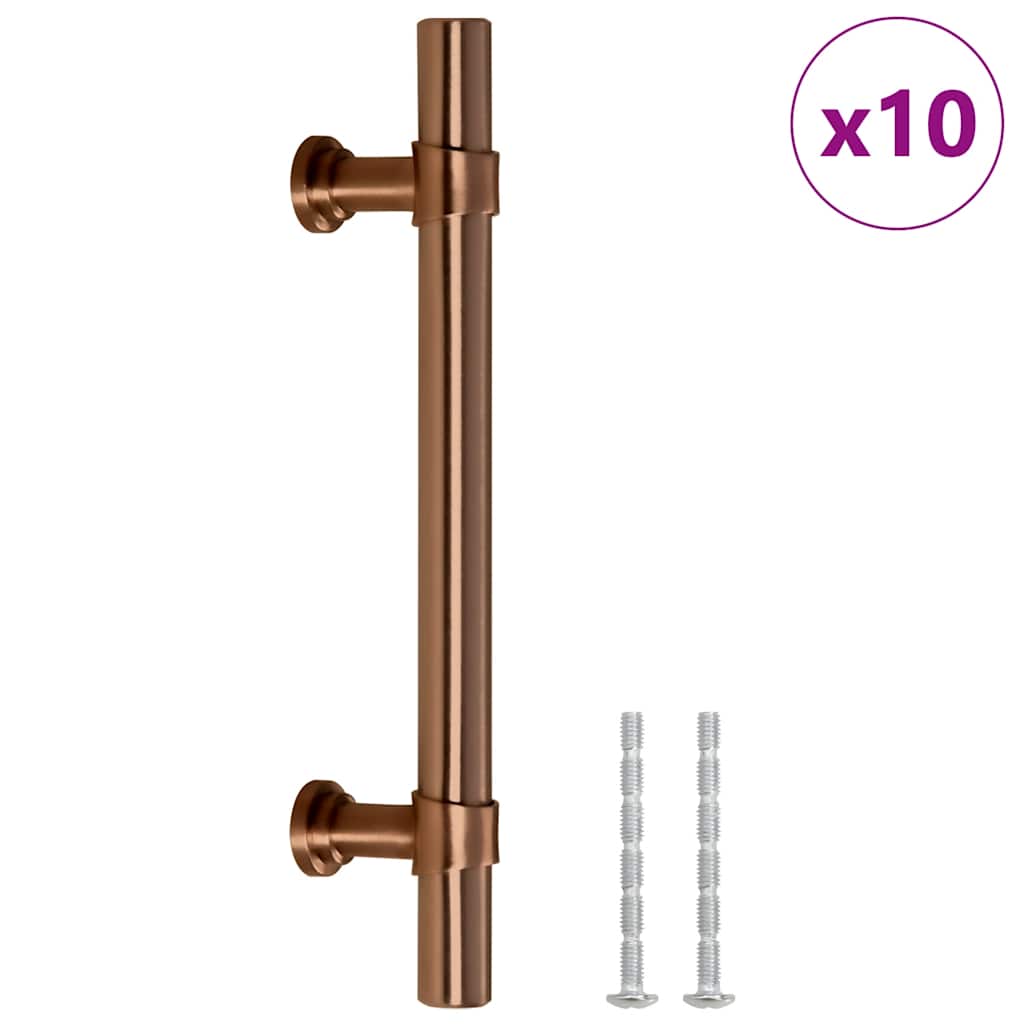 Cabinet Handles 10 pcs Bronze 96 mm Stainless Steel