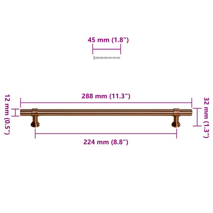 Cabinet Handles 5 pcs Bronze 480 mm Stainless Steel