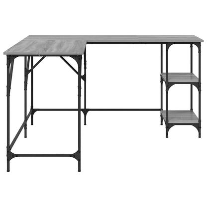 Desk Grey Sonoma 139x139x75 cm Engineered Wood